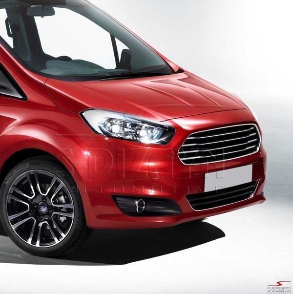 S-Dizayn Ford Courier Krom Sis Farı Çerçevesi 2 Prç 2014-2017 - Image 1
