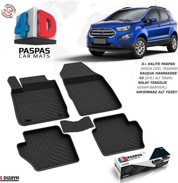 S-Dizayn Ford EcoSport 4D Havuzlu Paspas 2018 Üzeri A+Kalite - Image 1