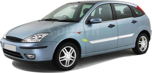 S-Dizayn Ford Focus 1 Krom Yan Kapı Çıtası 4 Prç 1998-2005 - Image 1