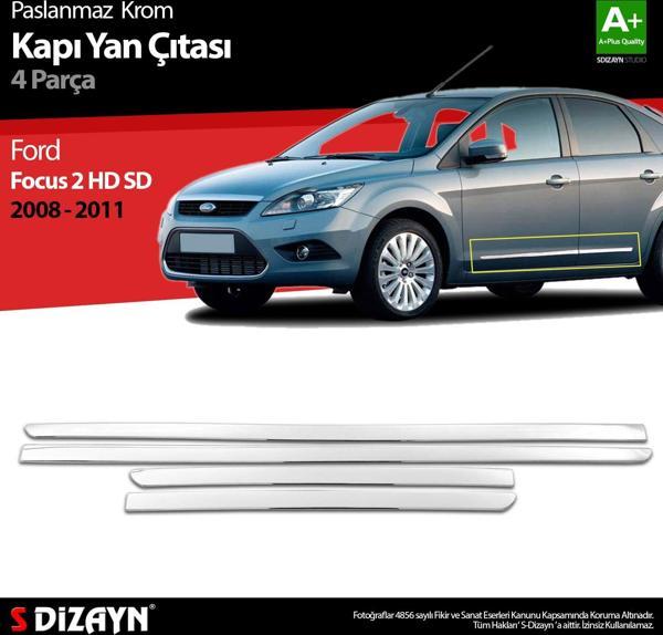 S-Dizayn Ford Focus 2 HB SD Krom Kapı Yan Çıtası 2008-2011 - Image 1