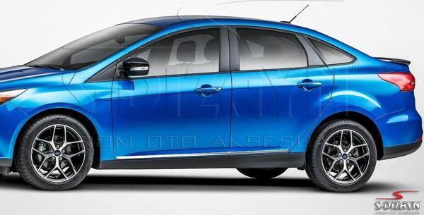 S-Dizayn Ford Focus 3 SD Kapı Koruma Çıtası Krom 2011-2018 - Image 1