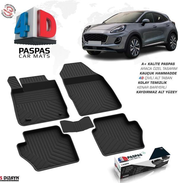 S-Dizayn Ford Puma 4D Havuzlu Paspas 2019 Üzeri A+Kalite - Image 1