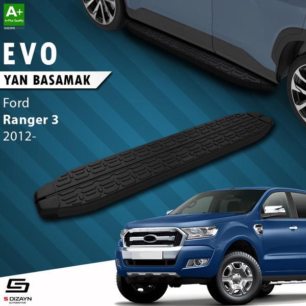 S-Dizayn Ford Ranger 3 Evo Siyah Yan Basamak 203 Cm 2012 Üzeri - Image 1