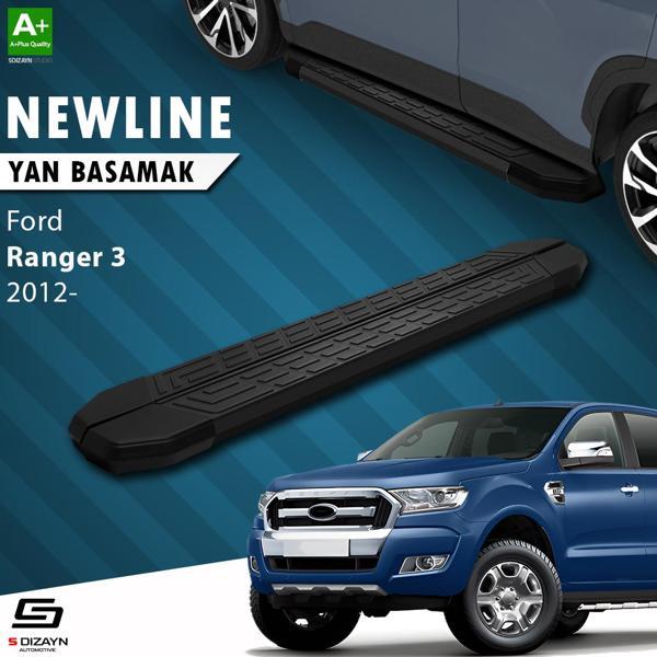 S-Dizayn Ford Ranger 3 Pick-Up NewLine Siyah Yan Basamak 203 Cm 2012 Üzeri - Image 1