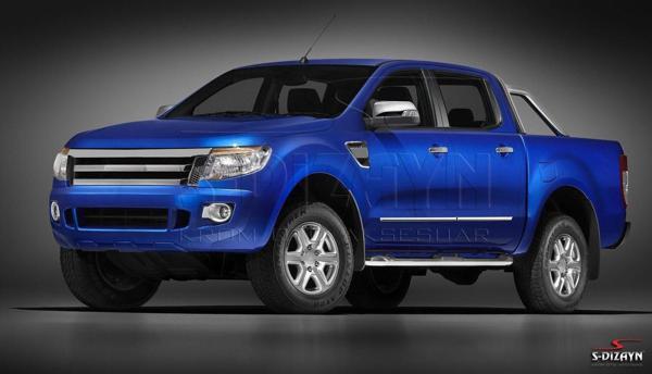 S-Dizayn Ford Ranger Kapı Koruma Çıtası Krom 2011 Üzeri - Image 1