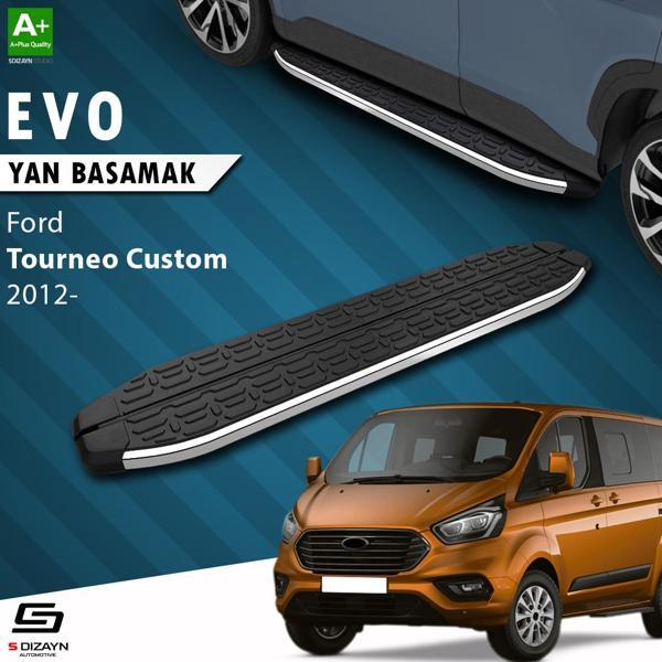 S-Dizayn Ford Tourneo Custom Kısa Şase Evo Krom Yan Basamak 203 Cm 2012 Üzeri - Image 1