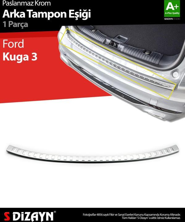 S-Dizayn Ford Kuga 3 Krom Arka Tampon Eşiği 2020 Üzeri - Image 1