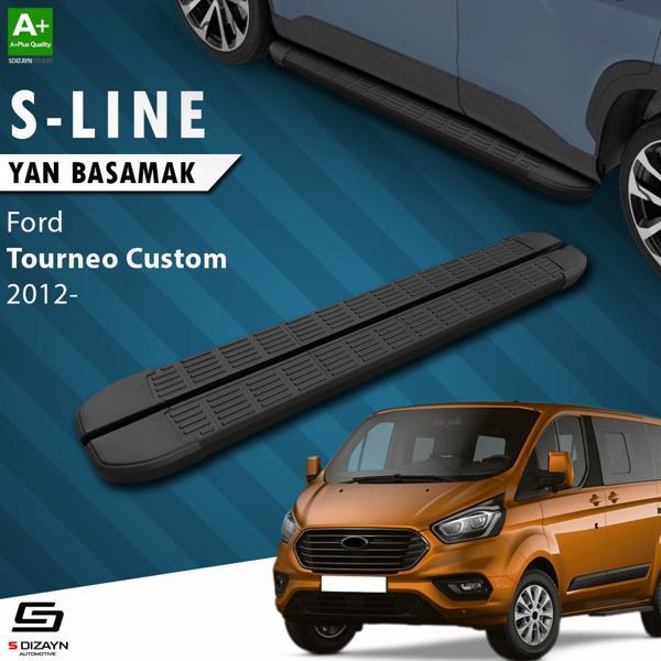 S-Dizayn Ford Tourneo Custom Kısa Şase S-Line Siyah Yan Basamak 203 Cm 2012 Üzeri - Image 1