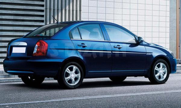 S-Dizayn Hyundai Accent Era Krom Cam Çıtası 4 Prç 2005-2011 - Image 1