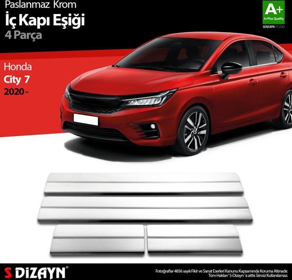 S-Dizayn Honda City Krom İç Kapı Eşiği 4 Prç. 2020 Üzeri - Image 1