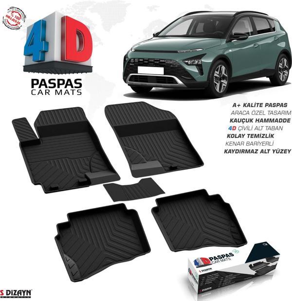 S-Dizayn Hyundai Bayon 4D Havuzlu Paspas 2021 Üzeri A+Kalite - Image 1