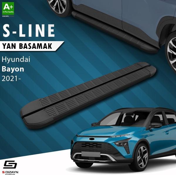 S-dizayn Hyundai Bayon S-line Siyah Yan Basamak 173 Cm 2021-2024 A Kalite - Image 1
