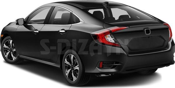 S-Dizayn Honda Civic Krom Cam Çıtası 8 Prç 2016-2021 - Image 1