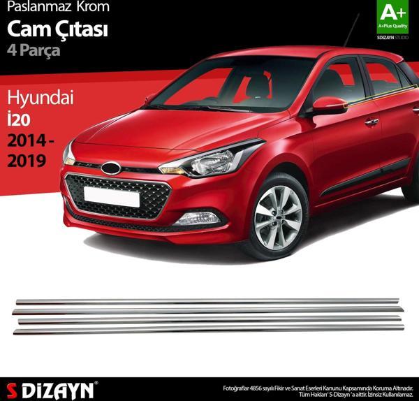 S-Dizayn Hyundai i20 Krom Cam Çıtası 4 Prç. 2014-2020 - Image 1