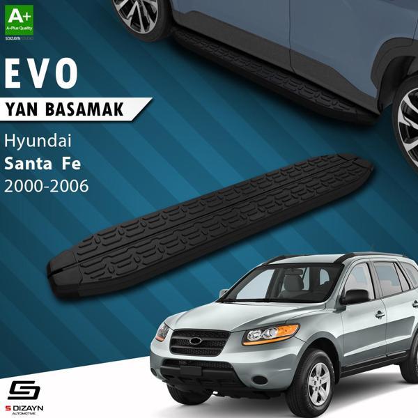 S-Dizayn Hyundai Santa Fe Evo Siyah Yan Basamak 163 Cm 2000-2006 - Image 1