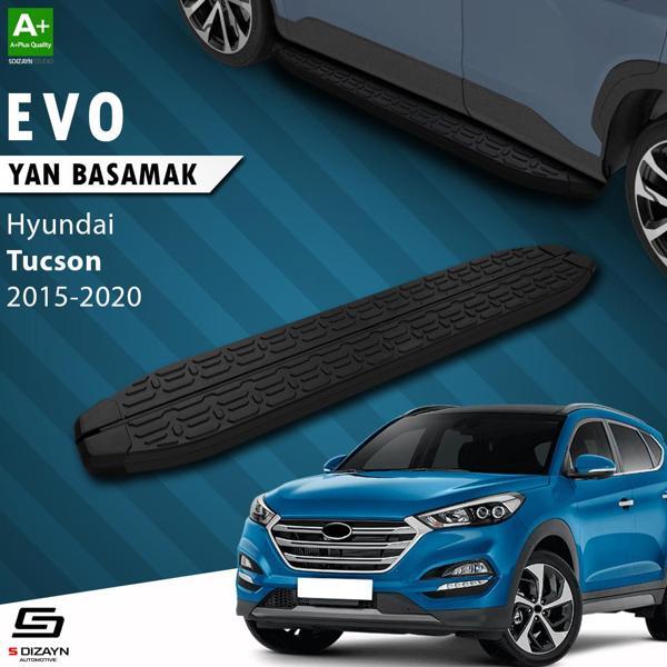 S-Dizayn Hyundai Tucson 3 Evo Siyah Yan Basamak 173 Cm 2015-2020 - Image 1