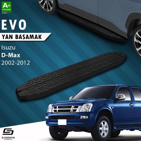 S-Dizayn Isuzu D-Max Evo Siyah Yan Basamak 203 Cm 2002-2012 - Image 1