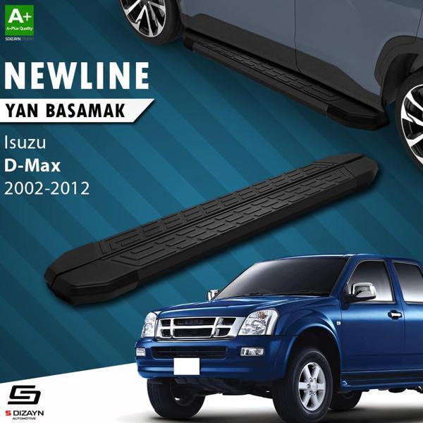 S-Dizayn Isuzu D-Max NewLine Siyah Yan Basamak 203 Cm 2002-2012 - Image 1