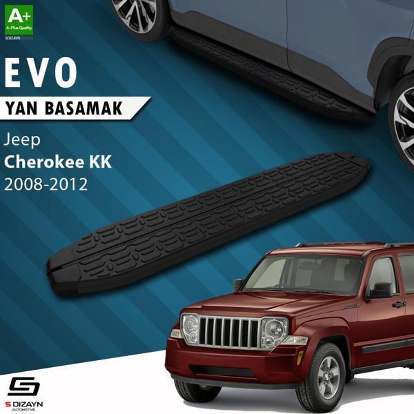 S-Dizayn Jeep Cherokee KK Evo Siyah Yan Basamak 153 Cm 2008-2012 - Image 1