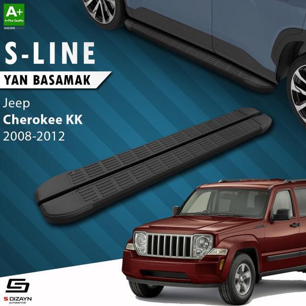 S-Dizayn Jeep Cherokee KK S-Line Siyah Yan Basamak 153 Cm 2008-2012 - Image 1