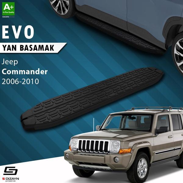 S-Dizayn Jeep Commander Evo Siyah Yan Basamak 173 Cm 2006-2010 - Image 1