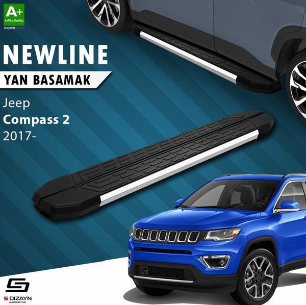S-Dizayn Jeep Compass 2 NewLine Krom Yan Basamak 173 Cm 2017 Üzeri - Image 1