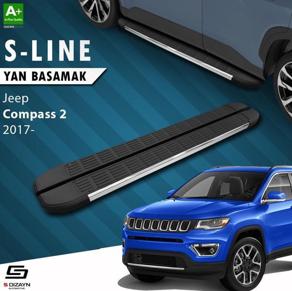 S-Dizayn Jeep Compass 2 S-Line Krom Yan Basamak 173 Cm 2017 Üzeri - Image 1