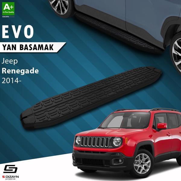 S-Dizayn Jeep Renegade Evo Siyah Yan Basamak 173 Cm 2014 Üzeri - Image 1