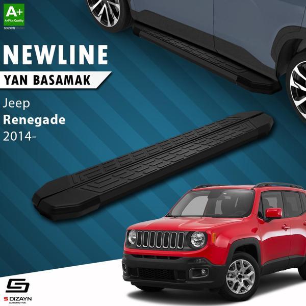 S-Dizayn Jeep Renegade NewLine Siyah Yan Basamak 173 Cm 2014 Üzeri - Image 1