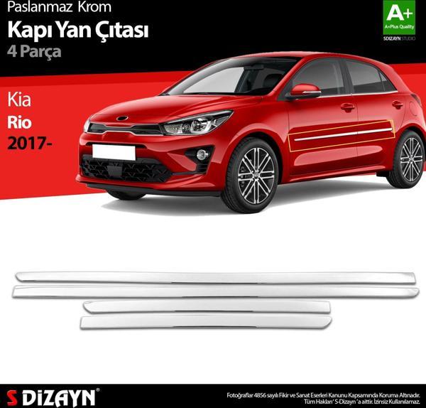 S-Dizayn Kia Rio Krom Kapı Yan Çıtası 4 Prç 2017 Üzeri - Image 1