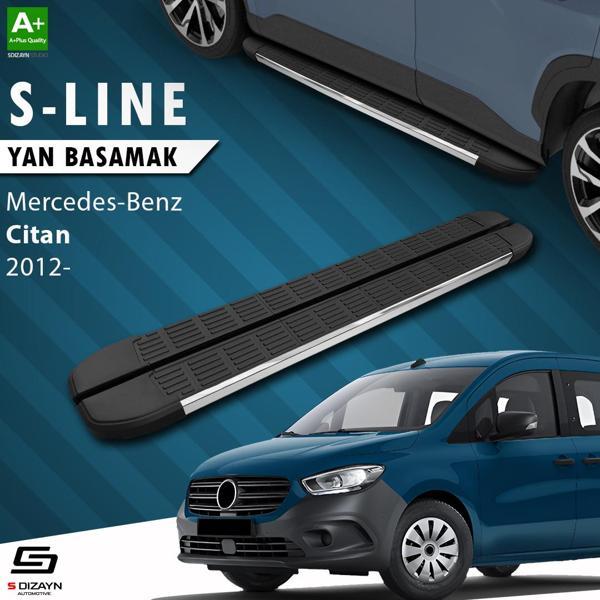 S-Dizayn Mercedes Citan Uzun Şase S-Line Krom Yan Basamak 223 Cm 2012 Üzeri - Image 1
