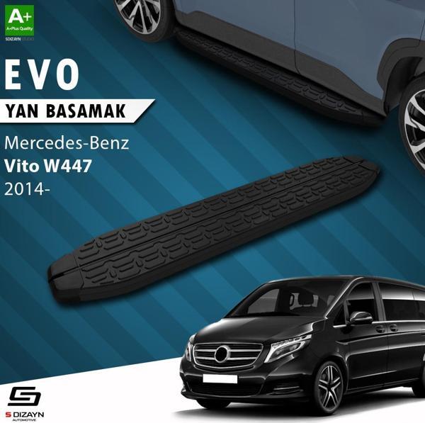 S-Dizayn Mercedes Vito W447 Uzun Şase Evo Siyah Yan Basamak 253 Cm 2014 Üzeri - Image 1