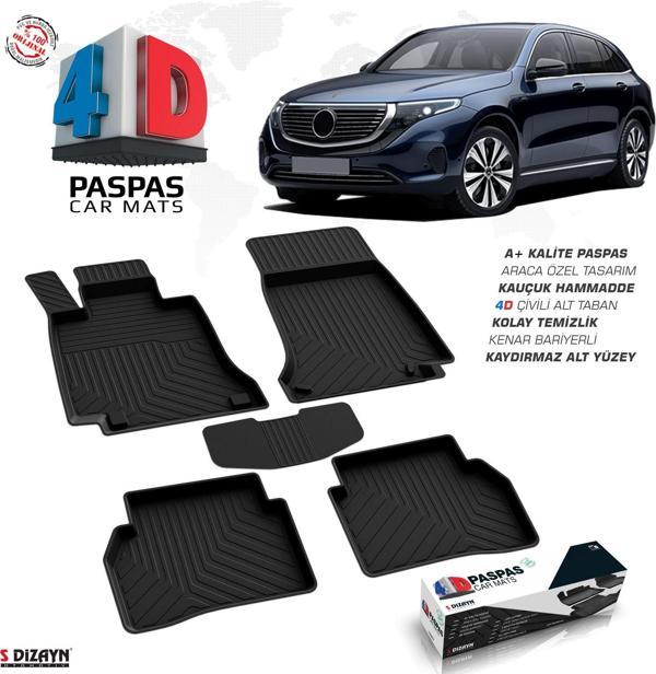 S-Dizayn Mercedes EQC 4D Havuzlu Paspas 2019 Üzeri A+Kalite - Image 1