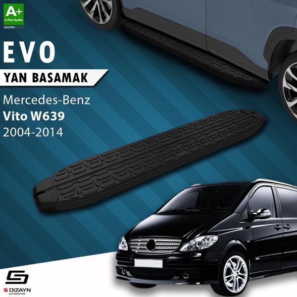 S-Dizayn Mercedes Vito W639 Kısa Şase Evo Siyah Yan Basamak 233 Cm 2004-2014 - Image 1