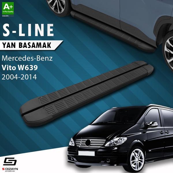 S-Dizayn Mercedes Vito W639 Uzun Şase S-Line Siyah Yan Basamak 253 Cm 2004-2014 - Image 1