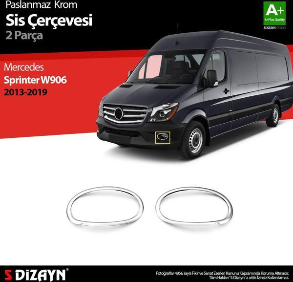 S-Dizayn Mercedes Sprinter W906 Krom Sis Çerçevesi 2 Prç. 2013-2018 - Image 1