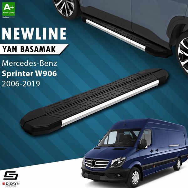 S-Dizayn Mercedes Sprinter W906 Uzun Şase NewLine Krom Yan Basamak 333 Cm 2006-2019 - Image 1