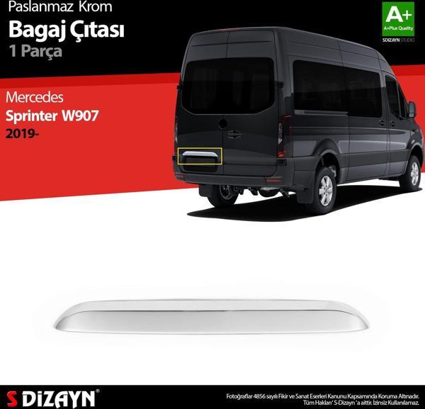 S-Dizayn Mercedes Sprinter W907 Krom Bagaj Çıtası 2018 Üzeri - Image 1