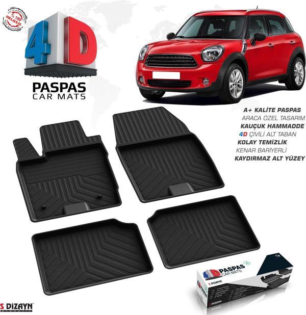 S-Dizayn Mini Cooper Countryman 4D Havuzlu Paspas 2010-2017 A+Kalite - Image 1