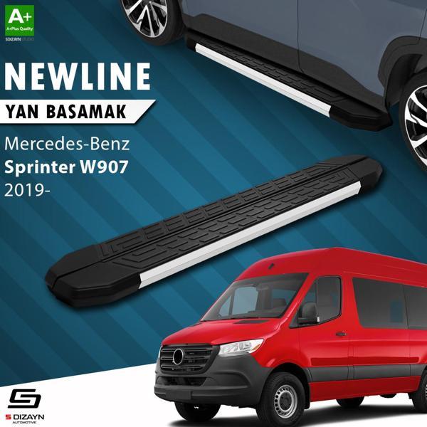 S-Dizayn Mercedes Sprinter W907 Orta Şase NewLine Aluminyum Yan Basamak 273 cm 2019 Üzeri - Image 1