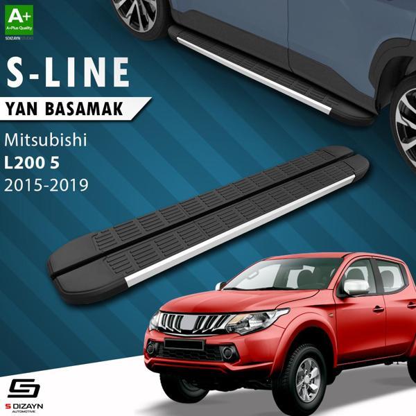 S-Dizayn Mitsubishi L200 5 S-Line Aluminyum Yan Basamak 193 Cm 2015-2019 - Image 1