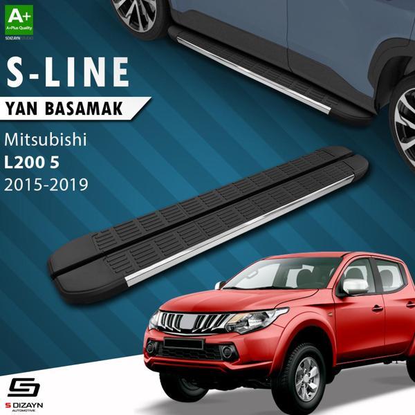 S-Dizayn Mitsubishi L200 5 S-Line Krom Yan Basamak 193 Cm 2015-2019 - Image 1