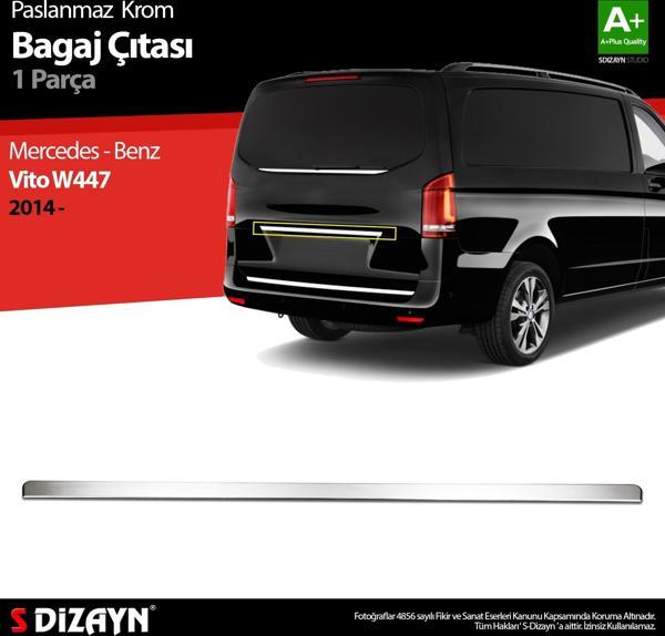 S-Dizayn Mercedes Vito W447 Krom Bagaj Çıtası 2014 Üzeri - Image 1