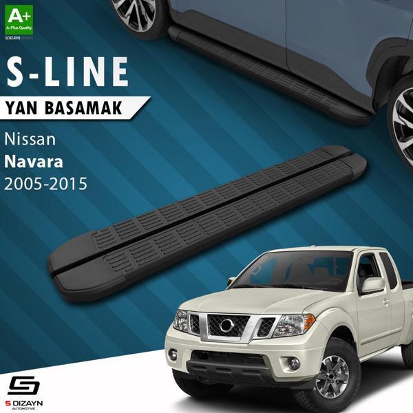 S-Dizayn Nissan Navara 2 S-Line Siyah Yan Basamak 203 Cm 2005-2015 - Image 1