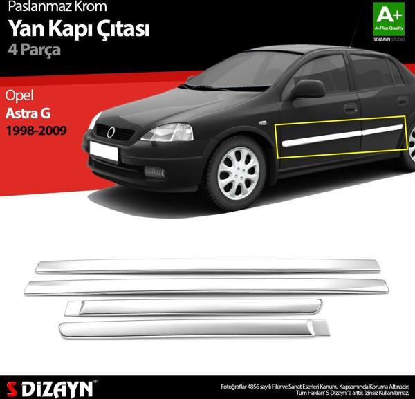 S-Dizayn Opel Astra G Krom Yan Kapı Çıtası 4 Prç 1998-2009 - Image 1