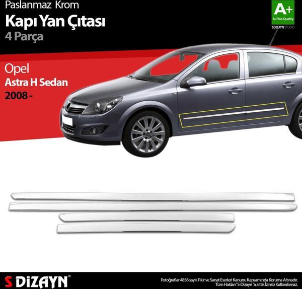 S-Dizayn Opel Astra H SD Krom Kapı Yan Çıtası 2008 Üzeri - Image 1