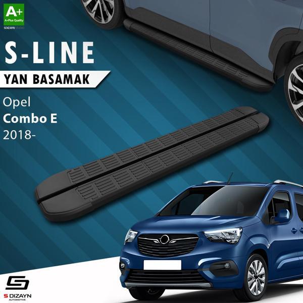 S-Dizayn Opel Combo E Uzun Şase S-Line Siyah Yan Basamak 213 Cm 2018 Üzeri - Image 1