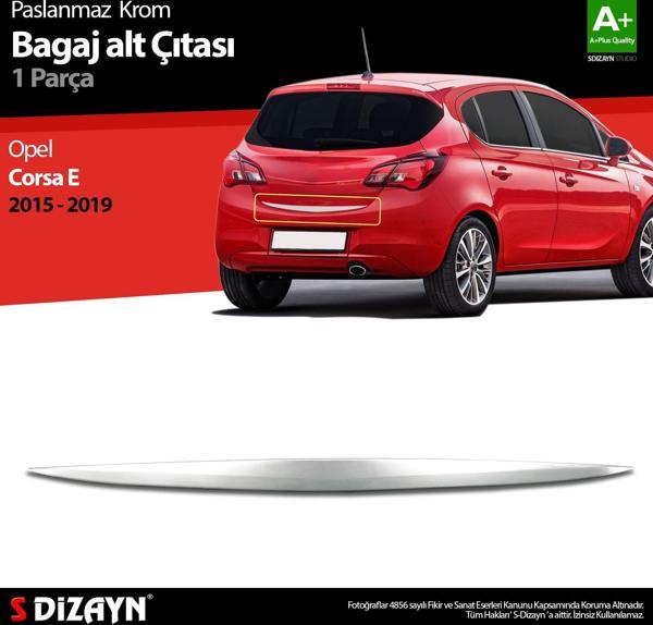 S-Dizayn Opel Corsa E Krom Bagaj Alt Çıtası 2015-2019 - Image 1