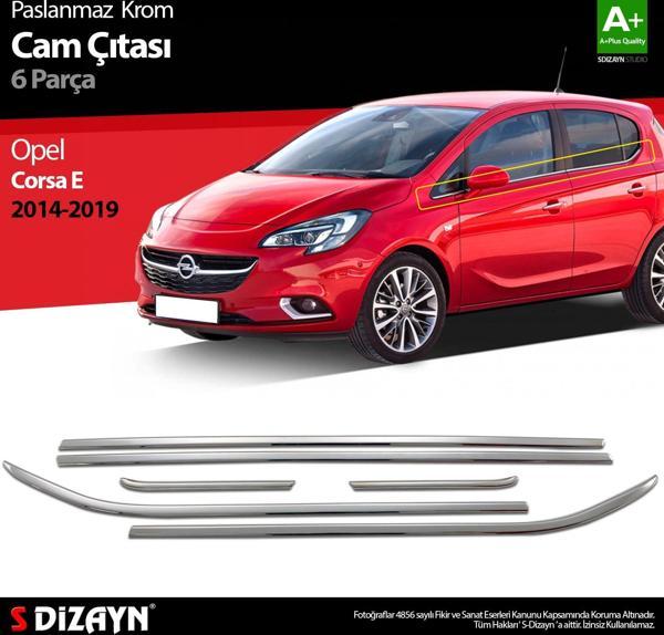 S-Dizayn Opel Corsa E Krom Cam Çıtası 6 Prç. 2015-2019 - Image 1