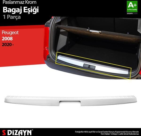 S-Dizayn Peugeot 2008 Krom Bagaj Eşiği 2020 Üzeri - Image 1